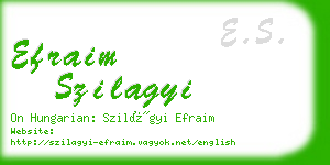 efraim szilagyi business card